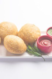 Kachori plate with Chutney