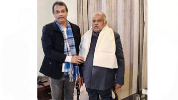संजय कुमार- दिल्ली में बिहार सरकार के मंत्री श्री श्रवण कुमार को नववर्ष की दी बधाई