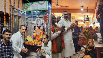 संजय कुमार - नोखा के  माँ काली मंदिर में  समिति द्वारा कन्या पूजन का किया गया आयोजन