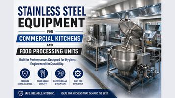 Stainless Steel Equipment for Commercial Kitchens and Food Processing Units