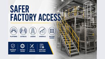 Safer Factory Access: Platforms, Catwalks, Ladders, Handrails and Machine Guards