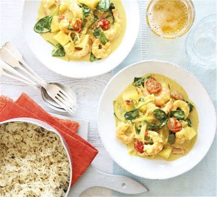 Goan Prawn Curry with Rice