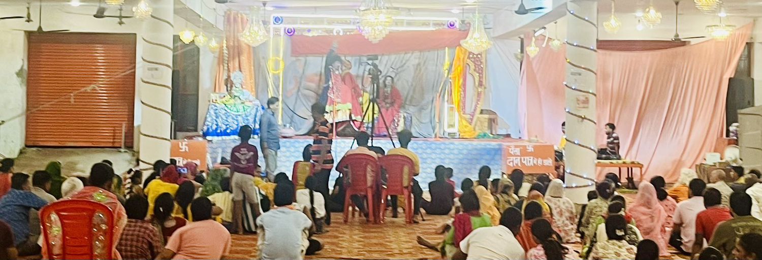 -लखनऊ के ठाकुरगंज स्थित श्री कल्याणगिरी मंदिर में चल रही सात दिवसीय श्रीकृष्ण लीला में शनिवार रविवार