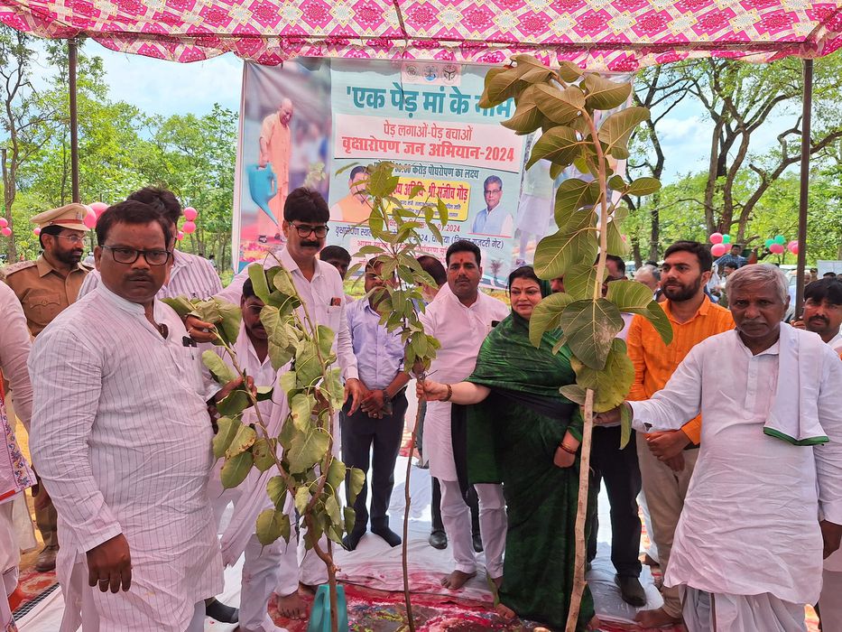 -उत्तर प्रदेश भाजपा सरकार के द्वारा पेड़ लगाओ पेड़ बचाओ जन अभियान 2024 के अंतर्गत बीते दिवस चंदौली क