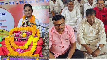 डी.पी भारती- प्राचीन मां काली देवी मंदिर नगला शर्की में "श्रीमद् भागवत कथा" का हुआ आयोजन