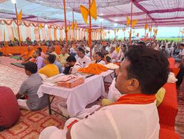 सूर्यमुनि तिवारी- लोकुआं में आयोजित श्रीमद् भागवत कथा में हुए सम्मिलित