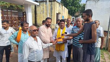 सूर्यमुनी तिवारी- 'मेरी माटी, मेरा देश' अभियान के अंतर्गत निकाली गयी कलश यात्रा में हुए शामिल