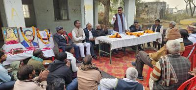 ग्राम रोहान (अंबियापुर, बदायूँ) में बारात घर बाउंड्री वॉल निर्माण कार्य का शिलान्यास, प्रदेश मंत्री डी.पी. भारती रहे मुख्य अतिथि