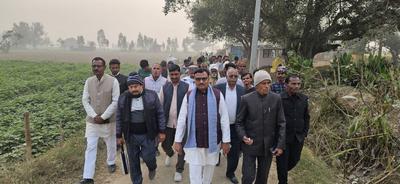 ग्राम रोहान (अंबियापुर, बदायूँ) में बारात घर बाउंड्री वॉल निर्माण कार्य का शिलान्यास, प्रदेश मंत्री डी.पी. भारती रहे मुख्य अतिथि