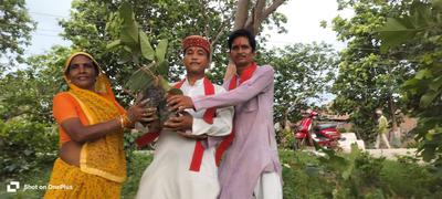 संकल्प के 2100 पौधे  में से गुलाबचंद्र कुशवाहा जी द्वारा  अब तक की सुरक्षित स्थानों पर 2097 पौधे लगाए जा चुके हैं.