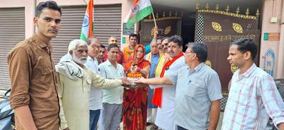सूर्यमुनी तिवारी- 'मेरी माटी, मेरा देश' अभियान के अंतर्गत निकाली गयी कलश यात्रा में हुए शामिल