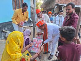 "मोदी ही एक मात्र विकल्प", के नारे के साथ ग्राम पंचायत बर्थरा खुर्द में बीजेपी के लिए वोट अपील