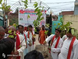 गुलाबचंद्र कुशवाहा- भगवती मानव कल्याण संगठन की महाआरती में संगठन के समस्त गुरु भाई बहनों को एक-एक पौधे का किया वितरण