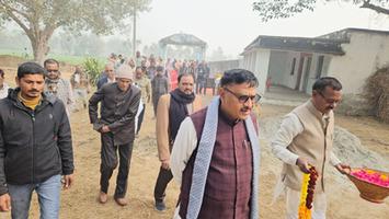 ग्राम रोहान (अंबियापुर, बदायूँ) में बारात घर बाउंड्री वॉल निर्माण कार्य का शिलान्यास, प्रदेश मंत्री डी.पी. भारती रहे मुख्य अतिथि