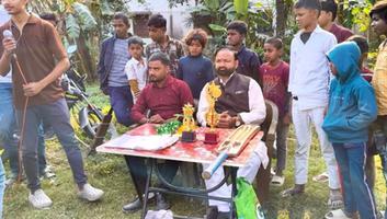 सचिन राम- खरौना में क्रिकेट मैच का आयोजन, मुख्य अतिथि के रूप में हुए  शामिल