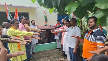 सूर्यमुनी तिवारी- 'मेरी माटी, मेरा देश' अभियान के अंतर्गत निकाली गयी कलश यात्रा में हुए शामिल