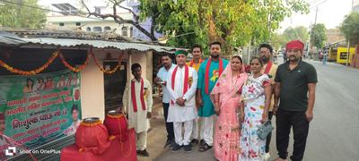 अक्षय तृतीया के पावन अवसर पर कई स्थानों में गुलाबचंद्र कुशवाहा जि द्वारा खोले गए प्याऊ
