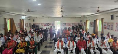 रानी अहिल्याबाई होल्कर जी के त्रिशताब्दी स्मृति अभियान को लेकर पीलीभीत कार्यालय में हुई बैठक