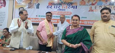 हर घर तिरंगा अभियान में सभी कार्यकर्ताओं को सक्रिय रूप से भाग लेने पर प्रदेश मंत्री डी.पी भारती जी ने दिया जोर