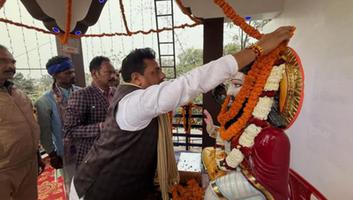 सूर्यमुनि तिवारी-  ग्राम कोरी में संत शिरोमणि रविदास जी की प्रतिमा स्थापना कार्यक्रम में की सहभागिता