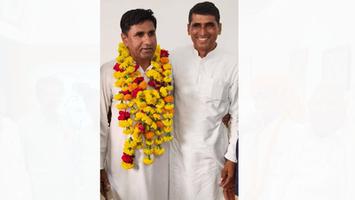 श्यामलाल जोकचंद्र- महेंद्र सिंह गुर्जर जी से भेंटवार्ता कर कांग्रेस जिला अध्यक्ष बनने की दी बधाई