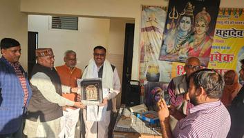 डी.पी. भारती- प्रदेश मंत्री  ने अहवरनपुर में SIR अभियान को लेकर ग्रामवासियों से की संवाद