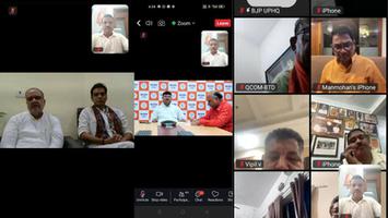 डी.पी भारती– भाजपा उत्तर प्रदेश द्वारा जीएसटी बिल संसोधन के विषय में आयोजित की वर्चुअल बैठक