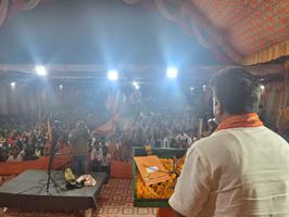 सूर्यमुनि तिवारी- लोकुआं में आयोजित श्रीमद् भागवत कथा में हुए सम्मिलित