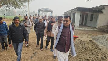 ग्राम रोहान (अंबियापुर, बदायूँ) में बारात घर बाउंड्री वॉल निर्माण कार्य का शिलान्यास, प्रदेश मंत्री डी.पी. भारती रहे मुख्य अतिथि