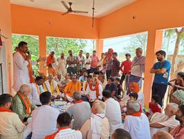“लहर नहीं ललकार है, फिर एक बार भाजपा सरकार है” इस नारें के साथ गाँव-गाँव में अधिक से अधिक मतदान के लिए की अपील