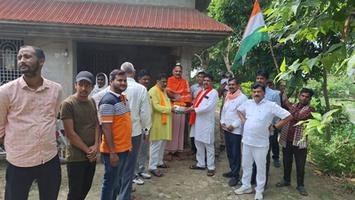 सूर्यमुनी तिवारी- 'मेरी माटी, मेरा देश' अभियान के अंतर्गत निकाली गयी कलश यात्रा में हुए शामिल