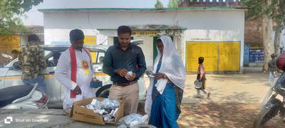 250 गरीब बच्चों का व ग्रामवासियों का किया गया निशुल्क स्वास्थ्य परीक्षण