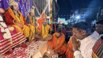 सूर्यमुनि तिवारी - उपाध्याय नगर में विजयादशमी पर भव्य श्रीराम शोभा यात्रा में सम्मिलन