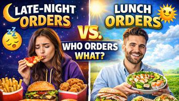 Late-Night Orders vs. Lunch Orders: Who Orders What?
