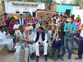 ग्राम सेमला कलां (राजस्थान-भरतपुर विधानसभा) में नुक्कड़ सभा को संबोधन