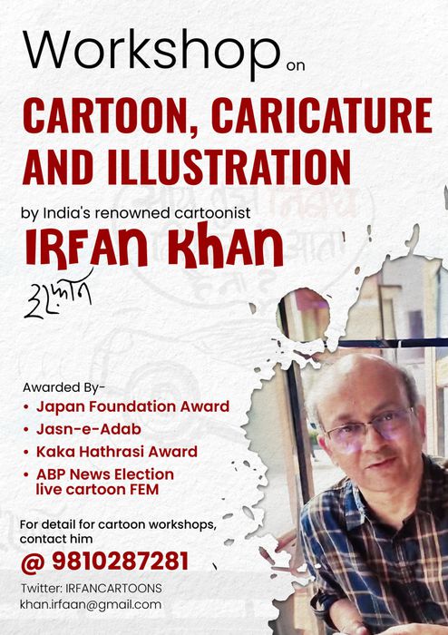 -Join Workshop on Cartoon, Caricature &amp; Illustration led by India’s Renowned Cartoonist, Mr. Irf