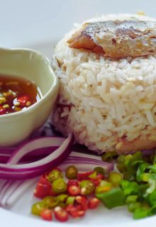 Chilli Garlic Fish with Fried Rice