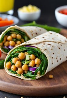 Chickpea & Fresh Veg. in Whole Wheat Wrap