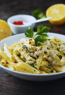 Paneer Veg White Penne Pasta