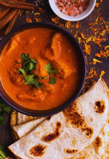 Chicken Korma, Laccha Paratha, Rice, Salad, Raita