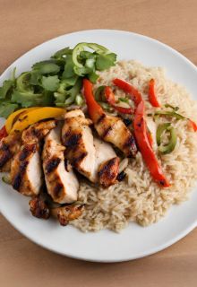 Grilled Chicken Fajita Over Low G. Rice