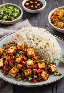 Chilli Garlic Paneer & Fried Rice