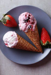 Strawberry Waffle Cone