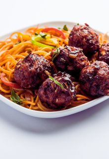 Veg Noodles, Manchurian, Chilli Potato