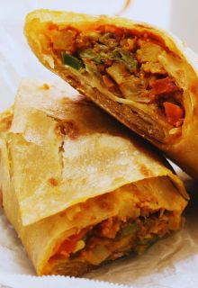 Double Egg Bhurji Roll