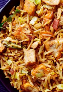 Chilli Garlic Chicken with Fried Rice
