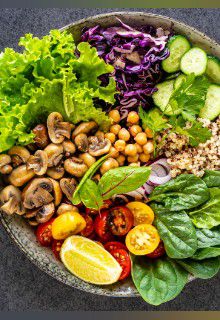 Quinoa Chickpea & Herbs Salad