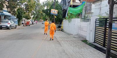 कोरोना वायरस से बचाव को लेकर कराया गया सैनिटाइजेशन कार्य