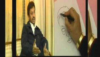 Actor Irrfan Khan with Cartoonist Irfan Khan