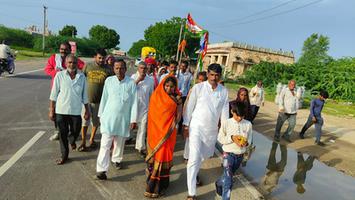 सोमेश्वर से पाली प्रस्थान के बाद द्वादश ज्योतिर्लिंग चाणक्य आश्रम पहुंची पदयात्रा